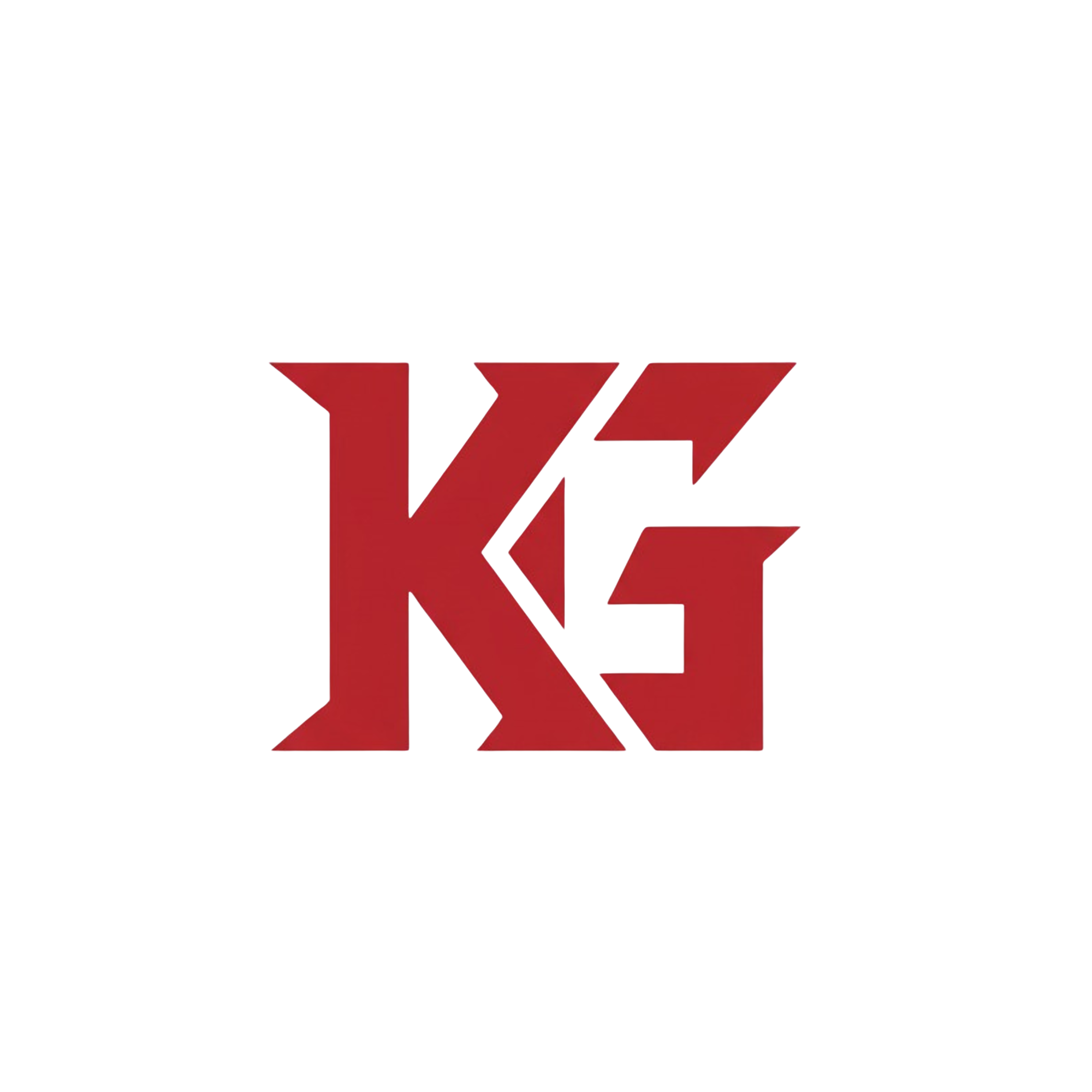 Red stylized “KG” monogram logo on a white background.